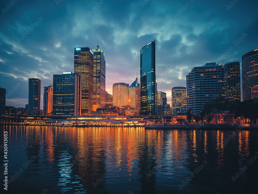 Obraz premium Urban Skyline Modern City Buildings Photography