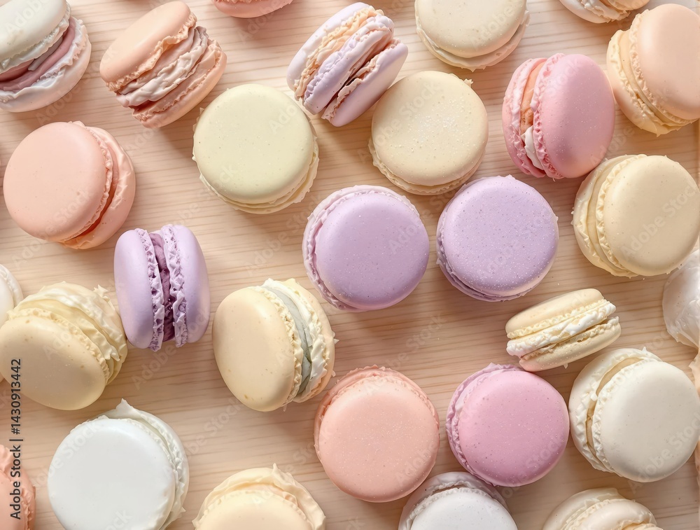 Obraz premium A bunch of pastries with different colors and flavors