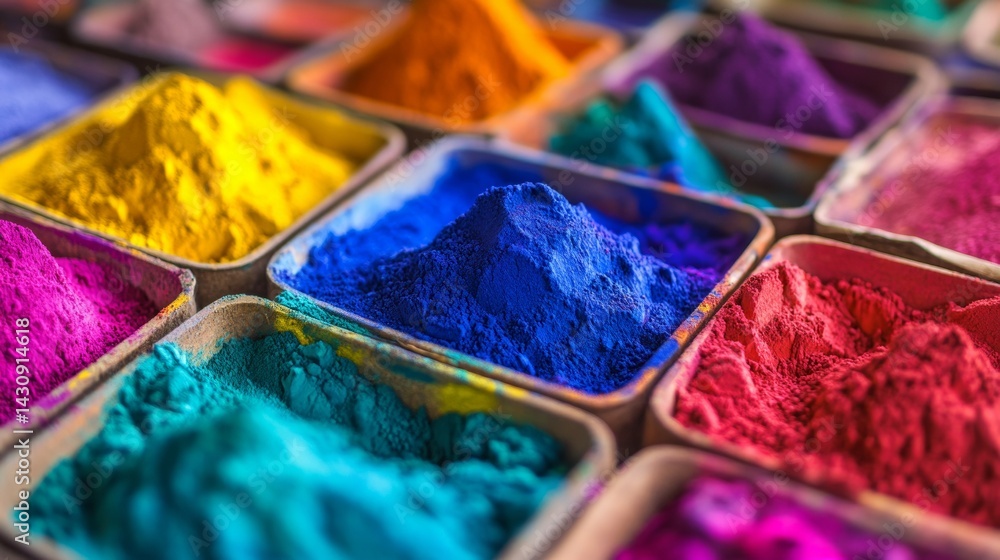 Color powder pigments for Holi festival
