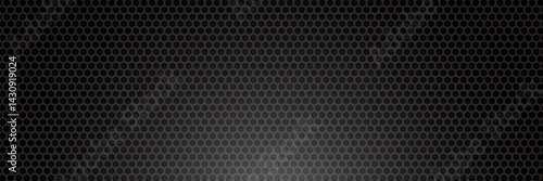 Black metal texture steel background. Perforated sheet metal. vector