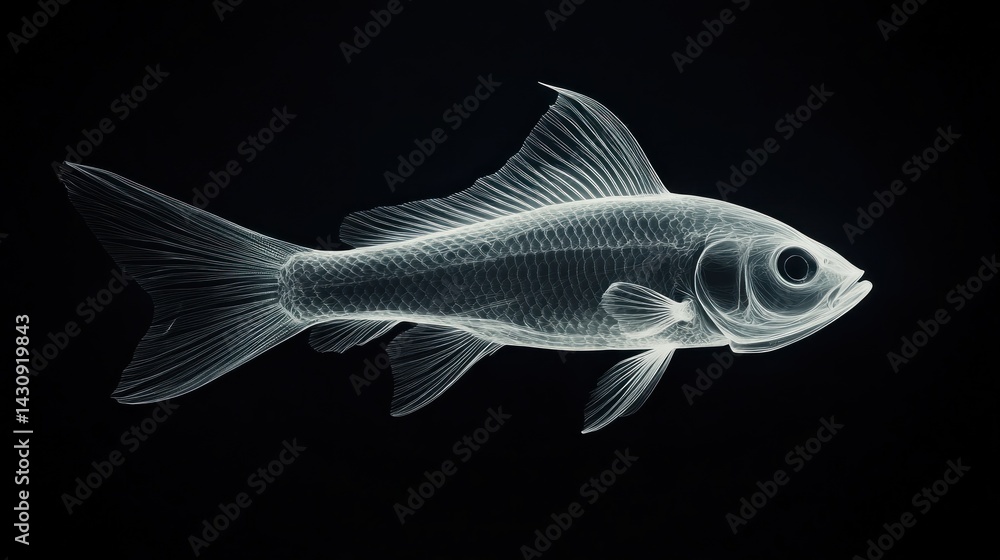 X-ray view of a fish X-ray view of a fish