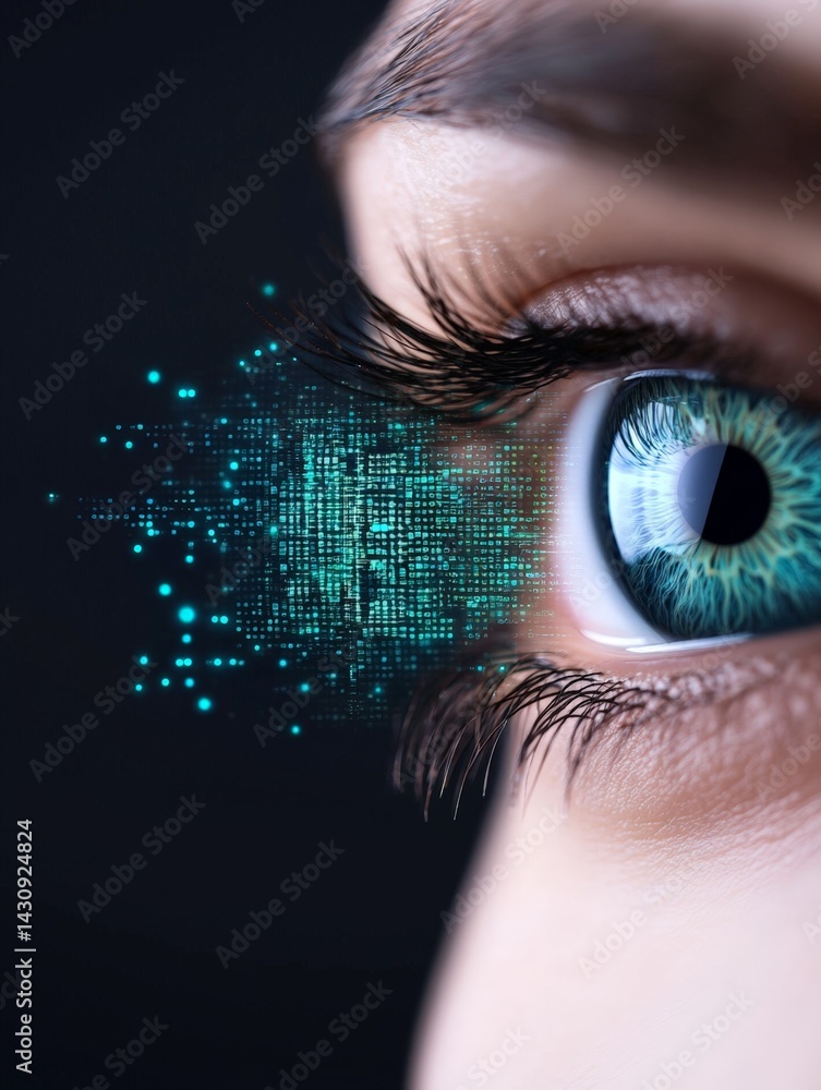 Holographic Elements with Futuristic Visualization of Human Eye