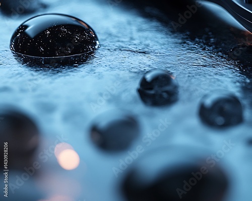 Artistic product shoot of modern tooth brush on a glossy surface