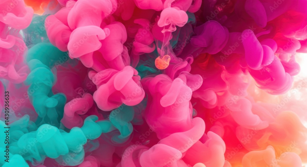 Obraz premium Colorful Ink Cloud