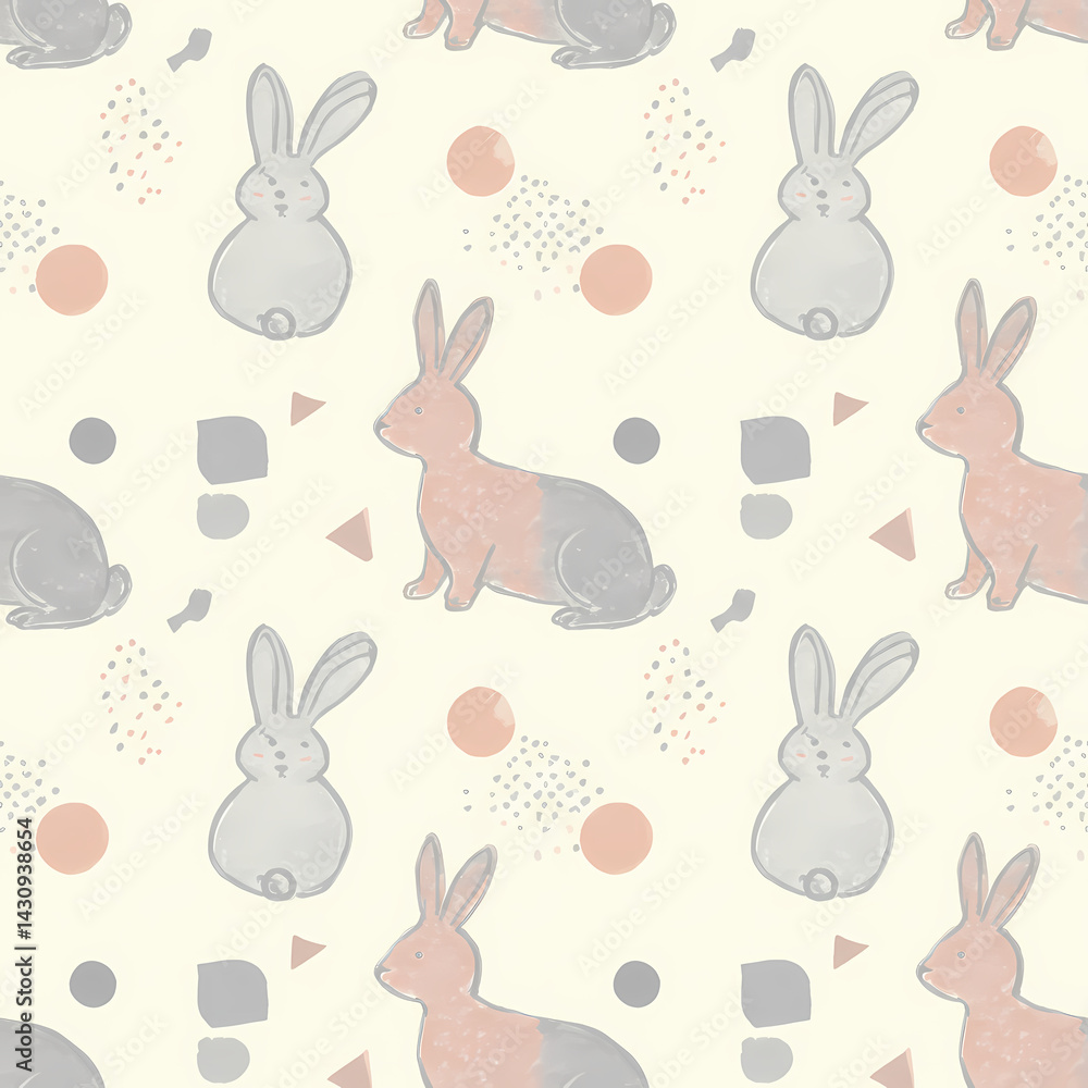 Adorable Pastel Rabbits Seamless Pattern Cute Bunny Illustration for Fabric, Wallpaper, and Design Projects Adorable Pastel Rabbits Seamless Pattern Cute Bunny Illustration for Fabric, Wallpaper, and Design Projects