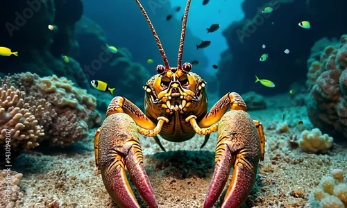 Ocean Shadows Dance Around a Lobster