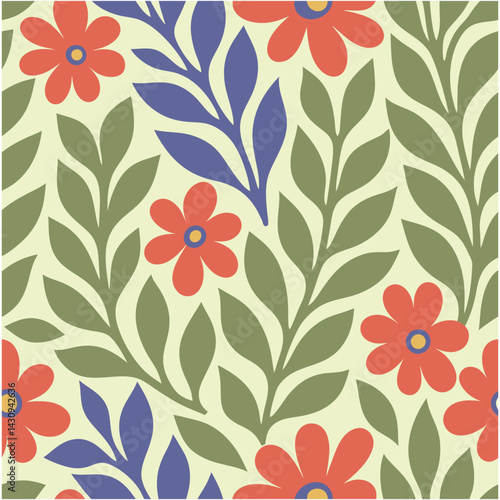 Seamless flowers.Vintage botanical flowers. Floral seamless patterns. Style for banners, wallpaper, posters, websites, online.Vector illustration  fabric, interior decor and other users design.
