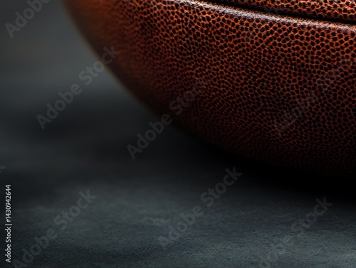 Detailed product shoot of football in action showing texture and color