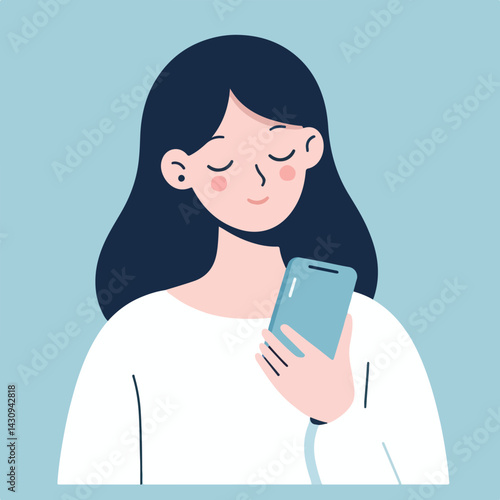 vector image of a person making a call