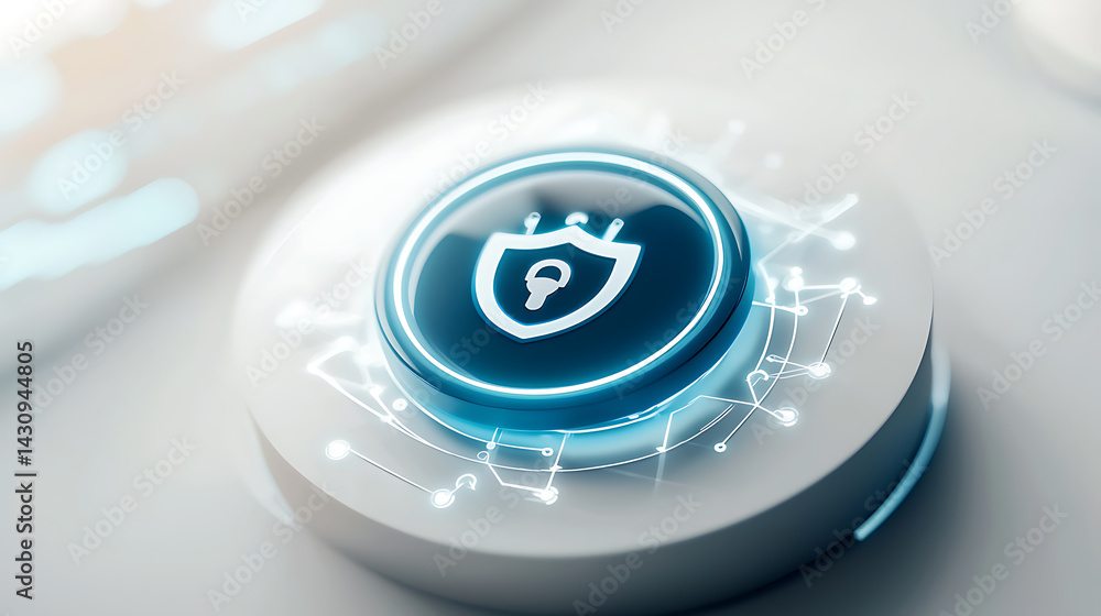 Cybersecurity action icon digital environment graphic design futuristic viewpoint data protection concept Cybersecurity action icon digital environment graphic design futuristic viewpoint data protection concept
