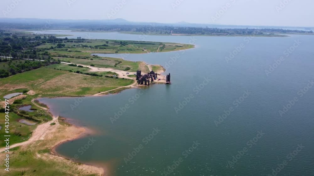 Ariel shot of Shettihalli Rosary Church. Located in Hassan district in ...