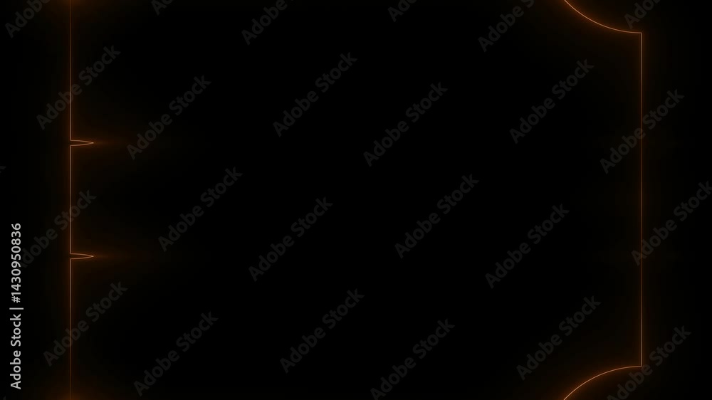 Orange Neon Frame - Abstract Background Orange Neon Frame - Abstract Background