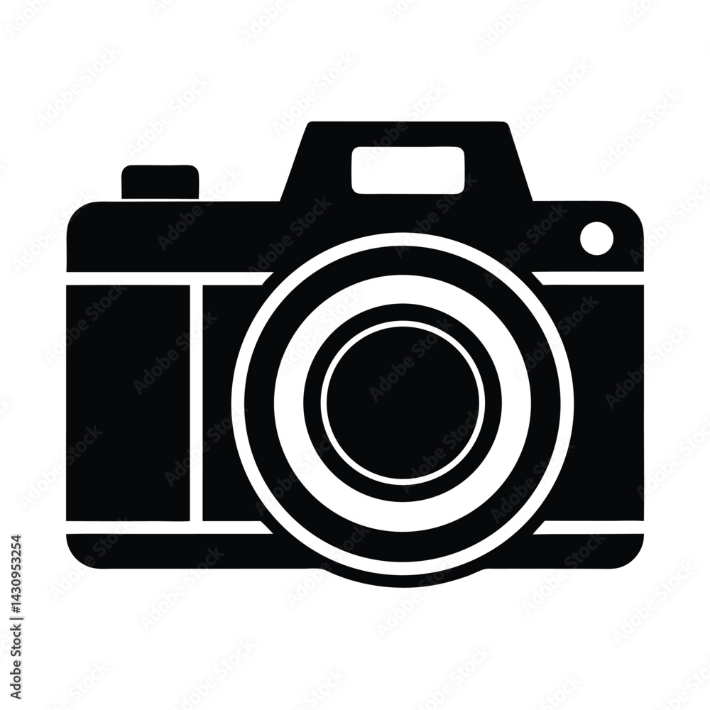 Camera Photography Icon Silhouette Vector Illustration Camera Photography Icon Silhouette Vector Illustration