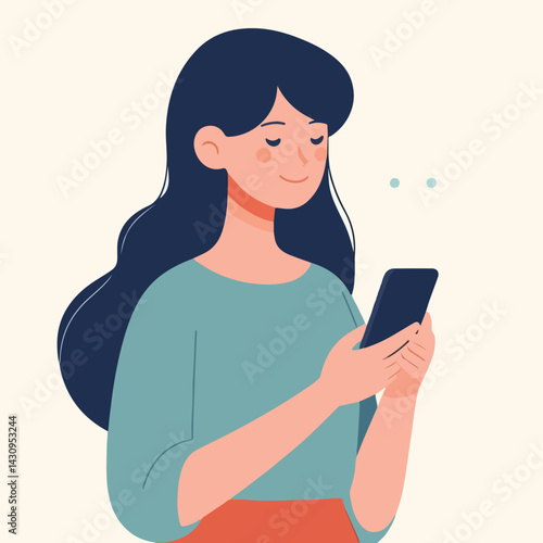 vector image of a person making a call