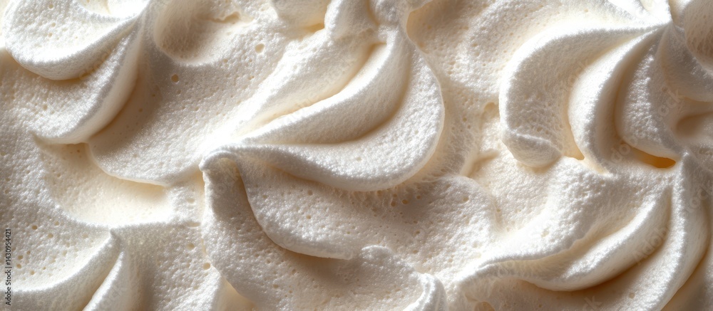 Whipped cream texture, close-up, swirls, dessert background, food Whipped cream texture, close-up, swirls, dessert background, food