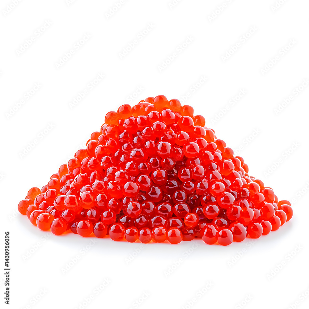 Pile of red caviar isolated on white background Pile of red caviar isolated on white background