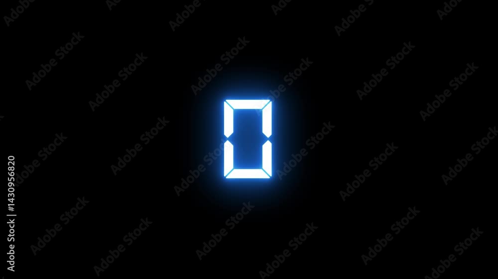 Countdown 54321 Go neon animation Isolated on Black Background Countdown 54321 Go neon animation Isolated on Black Background