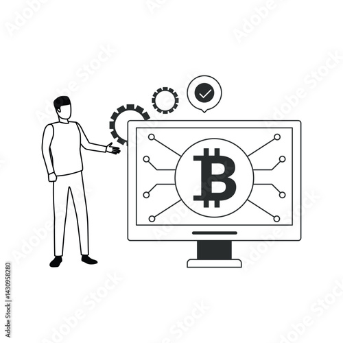 NFT Art Vector Illustration which can easily modify or edit