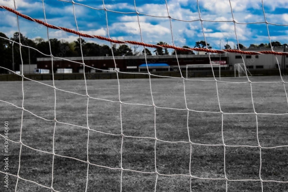 Obraz premium soccer goal net