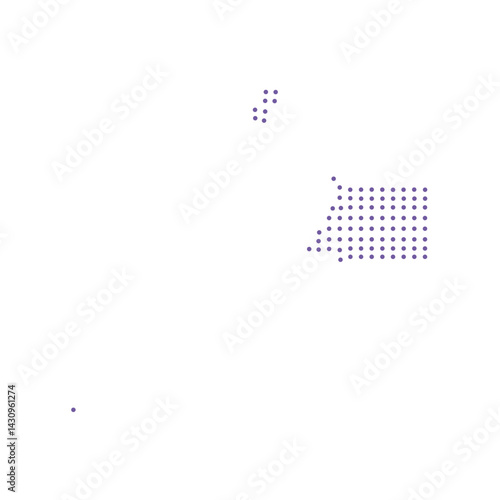 Equatorial Guinea map dotted pattern design purple circle
