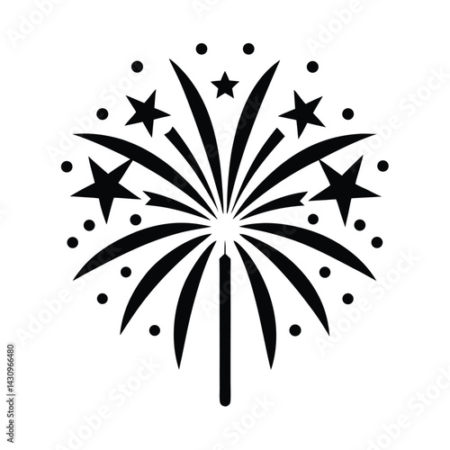Fireworks Celebration Icon Vector Illustration