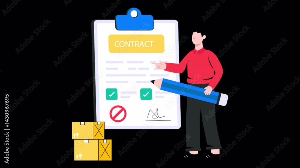 Logistics Contract Motion Graphic Rendering with Transparent Alpha Channel and 4K Resolution Logistics Contract Motion Graphic Rendering with Transparent Alpha Channel and 4K Resolution
