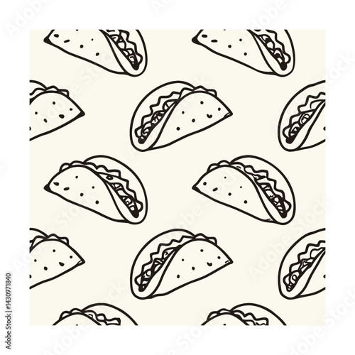 doodle style minimal tacos pattern Fashion, Textiles, Home Decor, packaging Design, Graphic Web Design, Stationery Prints, Art Craft, Interior Design, Accessories  Lifestyle Products