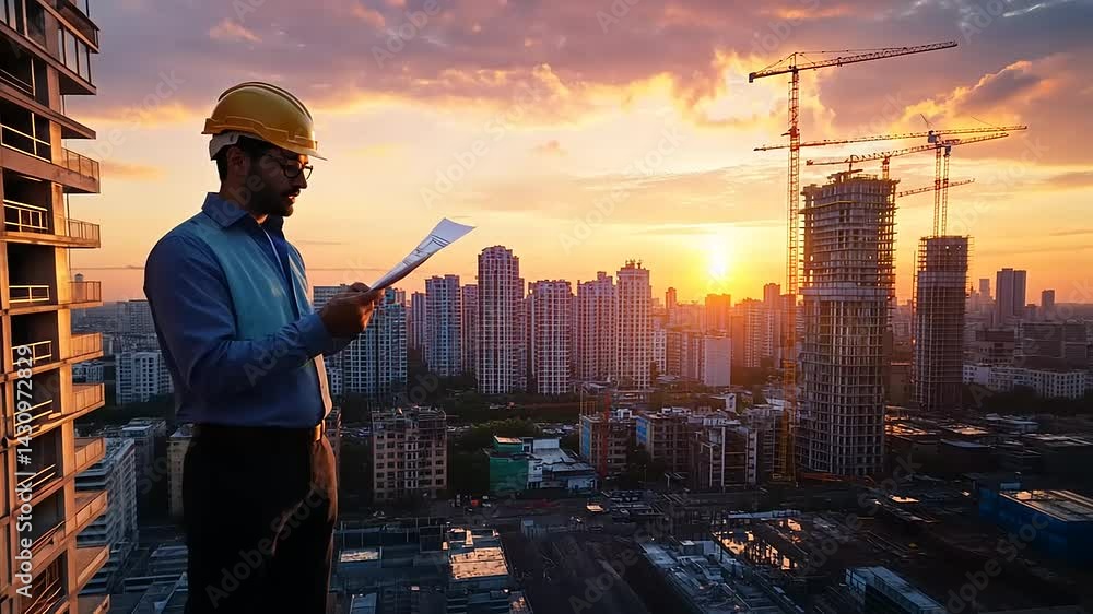 architect in a construction site architect in a construction site