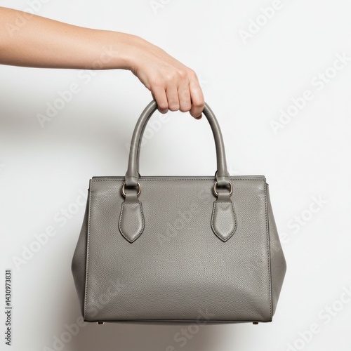 female hand holding bag