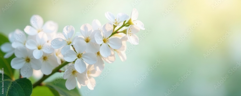 White lilac blossoms, soft background, ample copy space, white, advertisement, elegant White lilac blossoms, soft background, ample copy space, white, advertisement, elegant