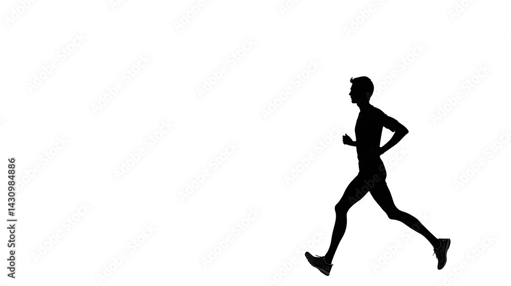 Dynamic Stride: A silhouette of a runner captures the essence of motion, embodying strength, determination, and the unwavering pursuit of a personal best. Dynamic Stride: A silhouette of a runner captures the essence of motion, embodying strength, determination, and the unwavering pursuit of a personal best.