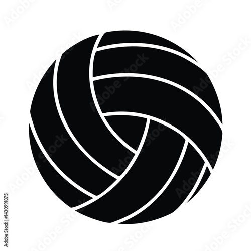 Volleyball icon, Flat vector illustration of a volleyball vector Art & Illustration