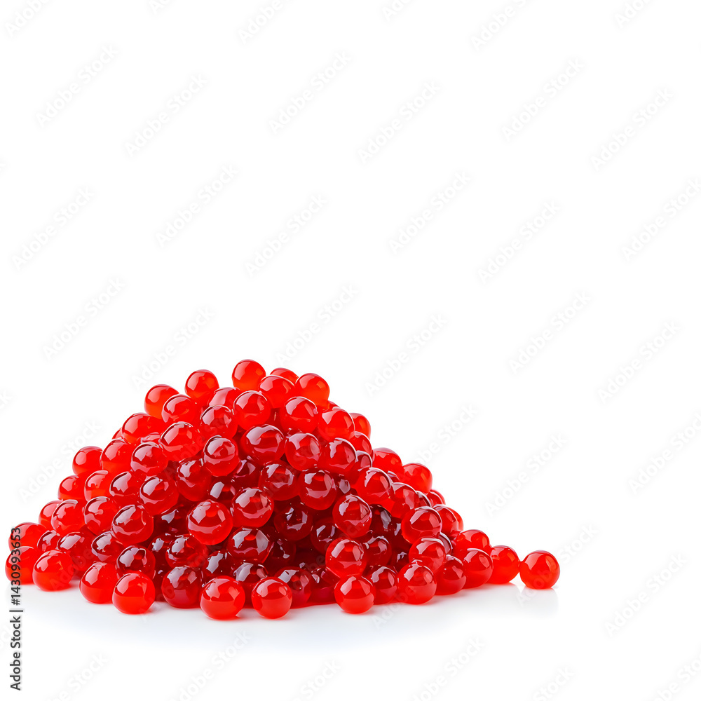 Pile of red caviar isolated on white background Pile of red caviar isolated on white background