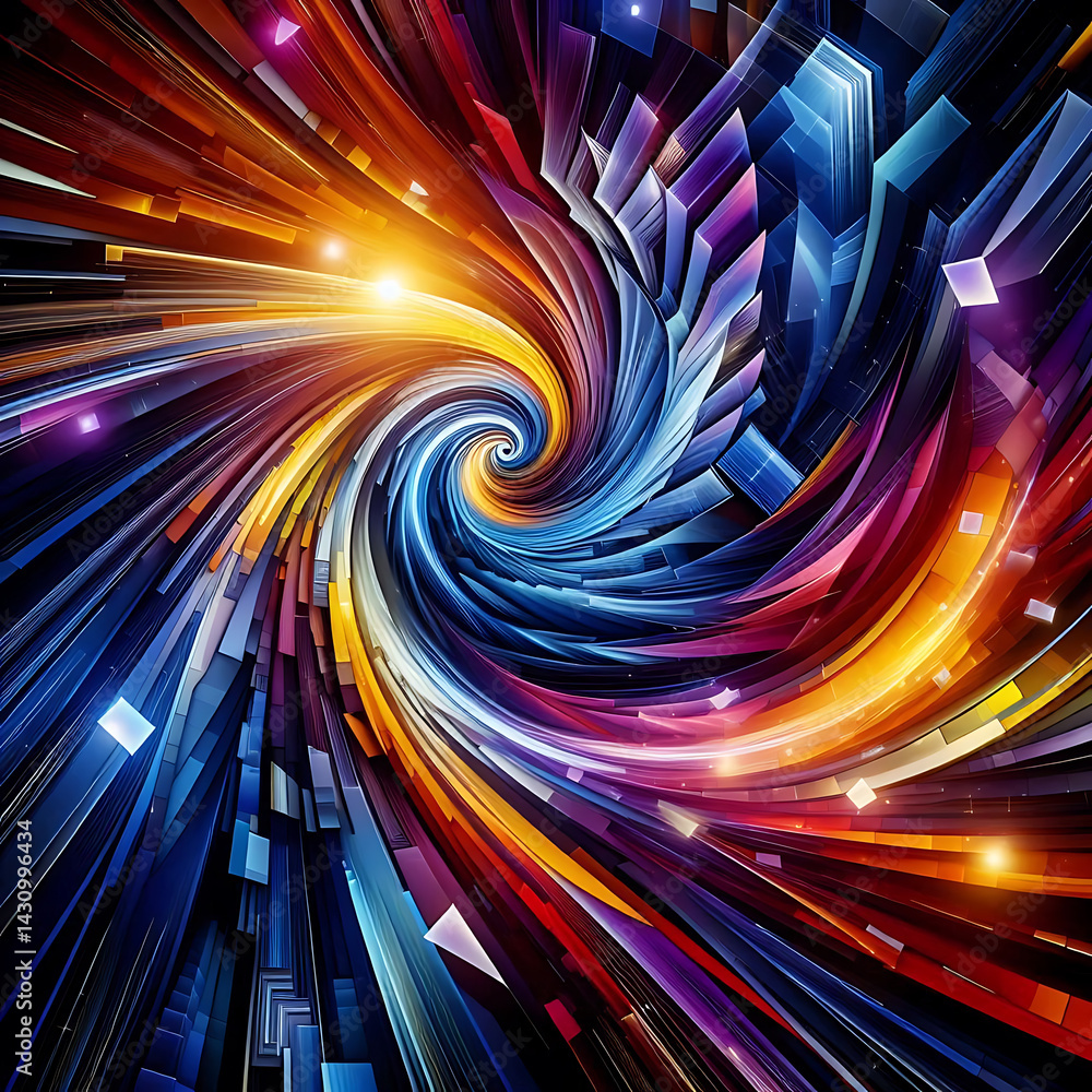 Vibrant Color Spiral Abstract Vibrant Color Spiral Abstract