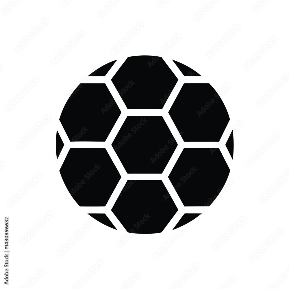 Fototapeta premium Football Silhouette vector icon Art & Illustration