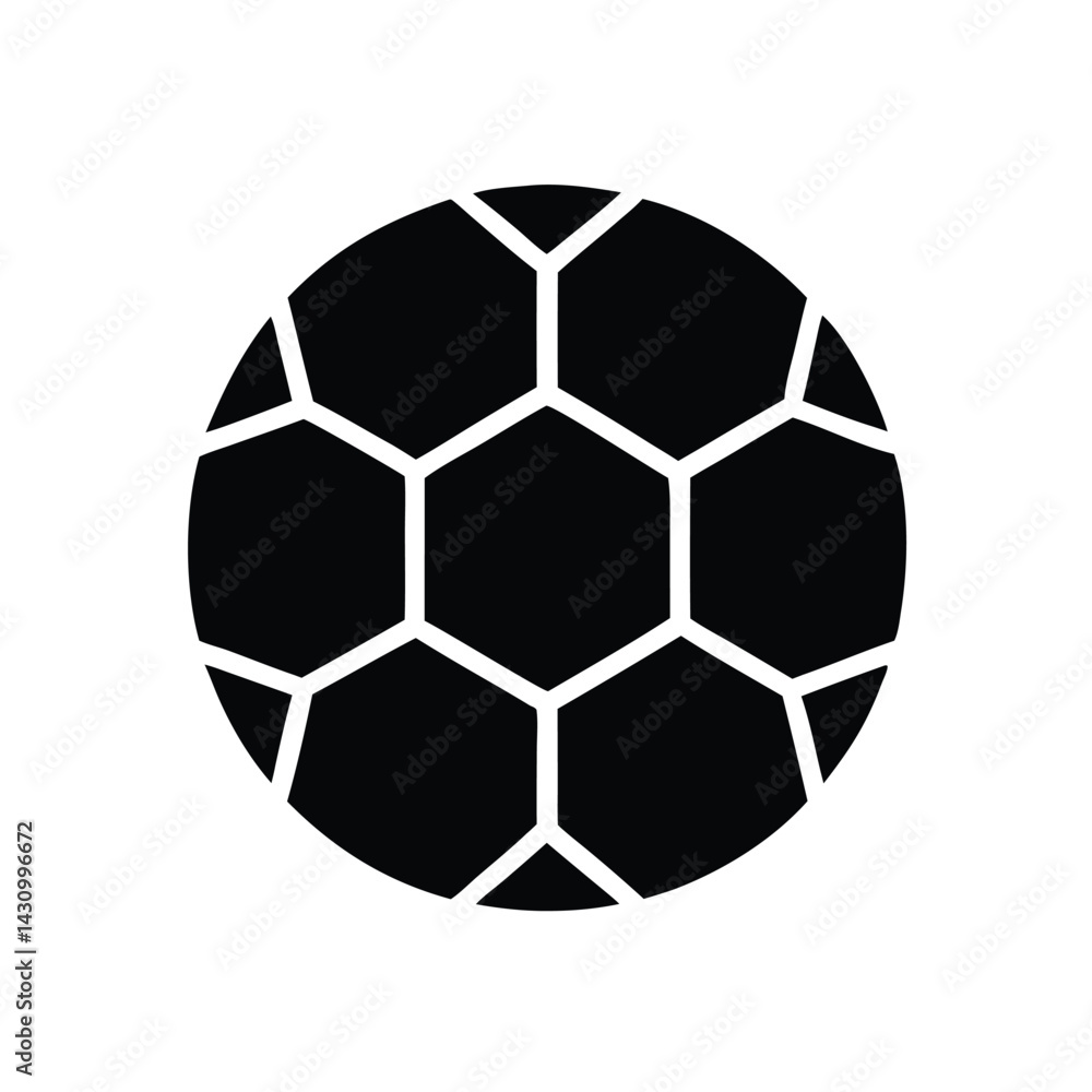 Fototapeta premium Football Silhouette vector icon Art & Illustration