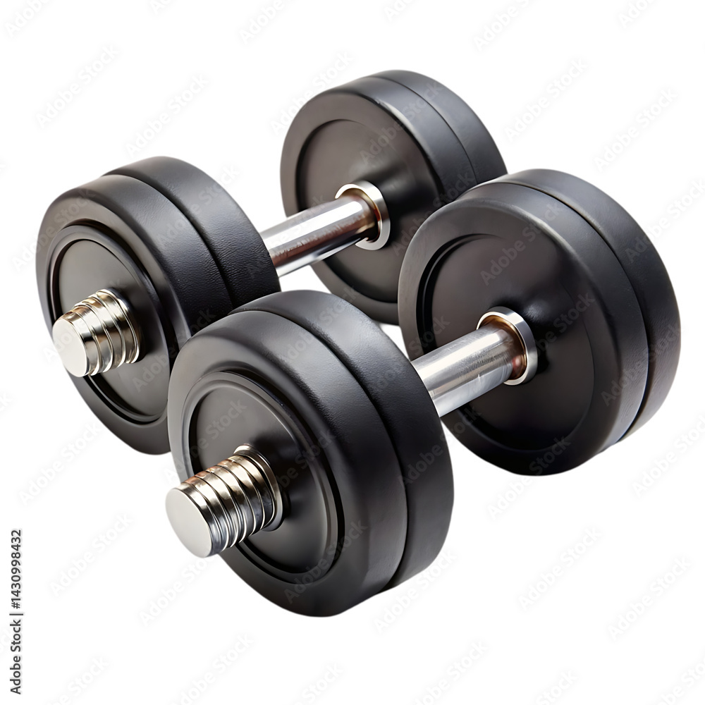 Naklejka premium Heavy Duty Dumbbells: Home Gym Workout Essentials
