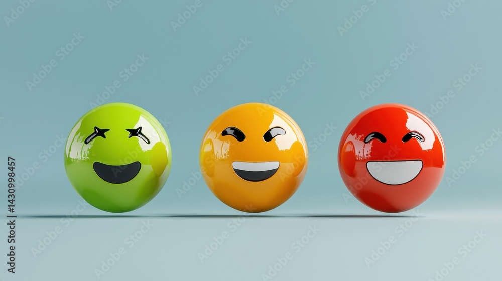 Feedback concept with colorful stars, emoji reactions and consumer rating interface Feedback concept with colorful stars, emoji reactions and consumer rating interface