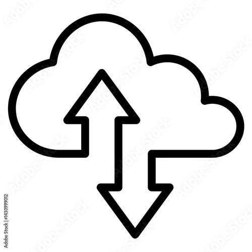 Cloude storage icon in vector illustration