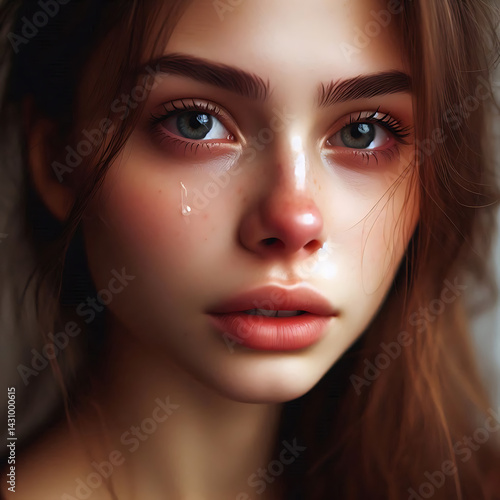 Wallpaper Mural Teenage Girl Crying Softly Torontodigital.ca