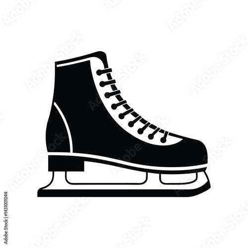 Silhouette of an ice skate Art & Illustration