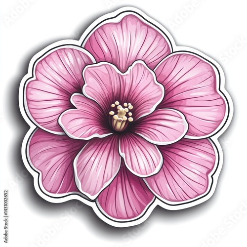 Pink Flower Blossom: A Detailed Illustration