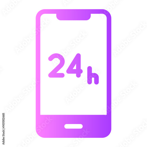 24 hours gradient icon