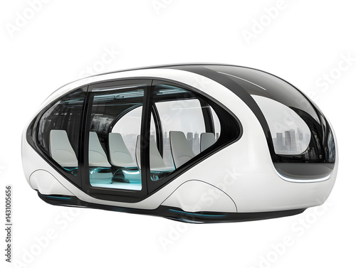 Futuristic, sleek, personal transport pod