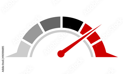 speedometer logo design isolated on white background