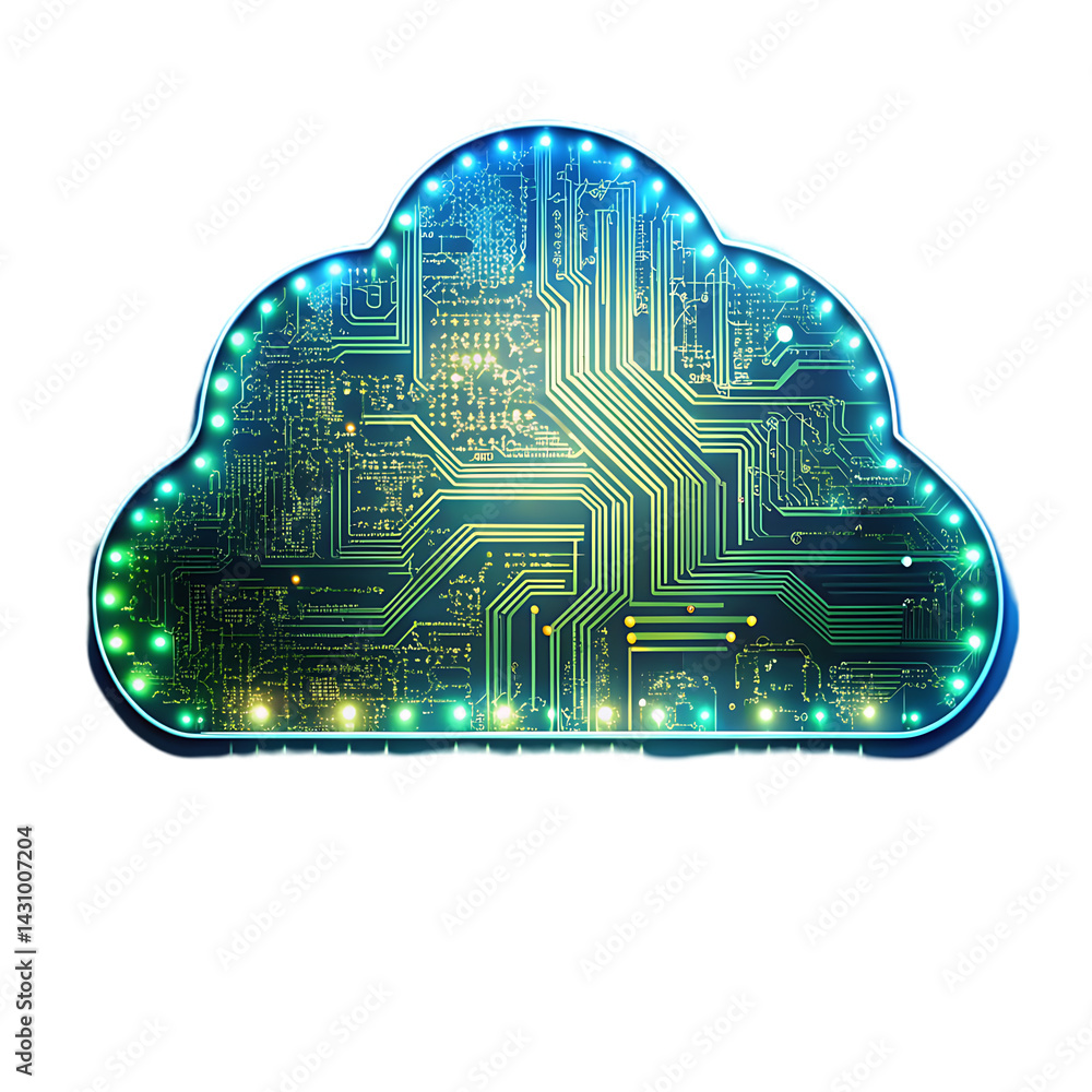 Cloud Computing Technology: Circuit Board Cloud Image
