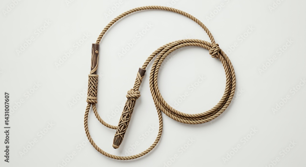 Tan rope whip product image high quality Tan rope whip product image high quality