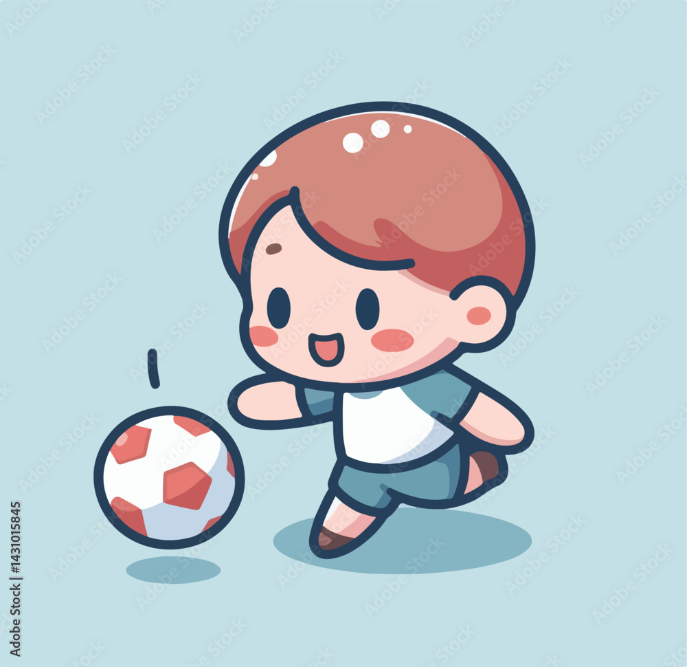 vector image of a child playing ball vector image of a child playing ball