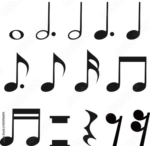 音符　アイコン　セット