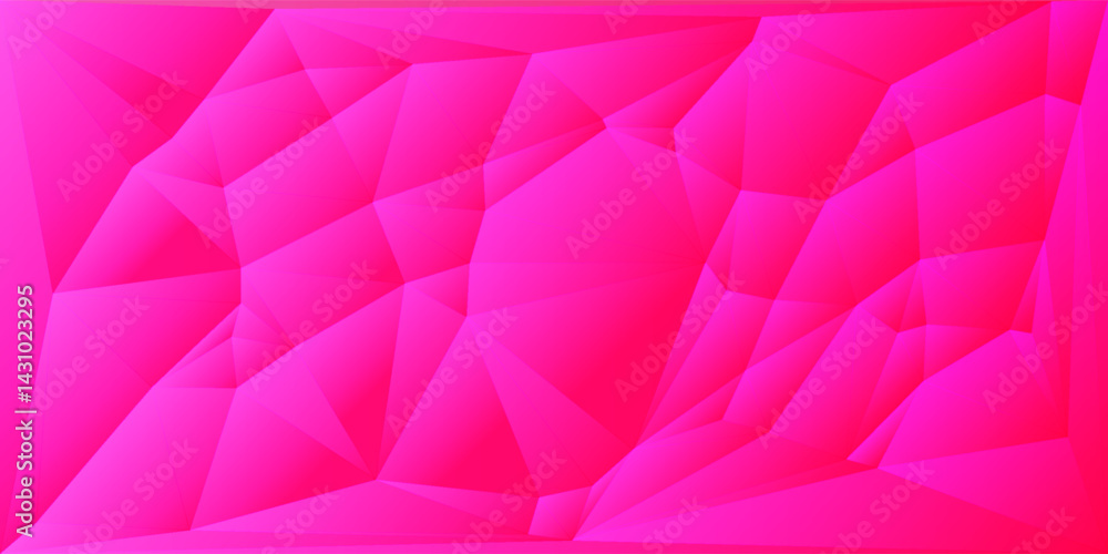 Fototapeta premium Abstract geometric background of triangular polygons. pink white modern Ilustration